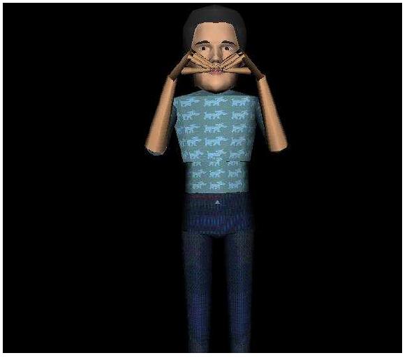 Sign language synthesis using an avatar.