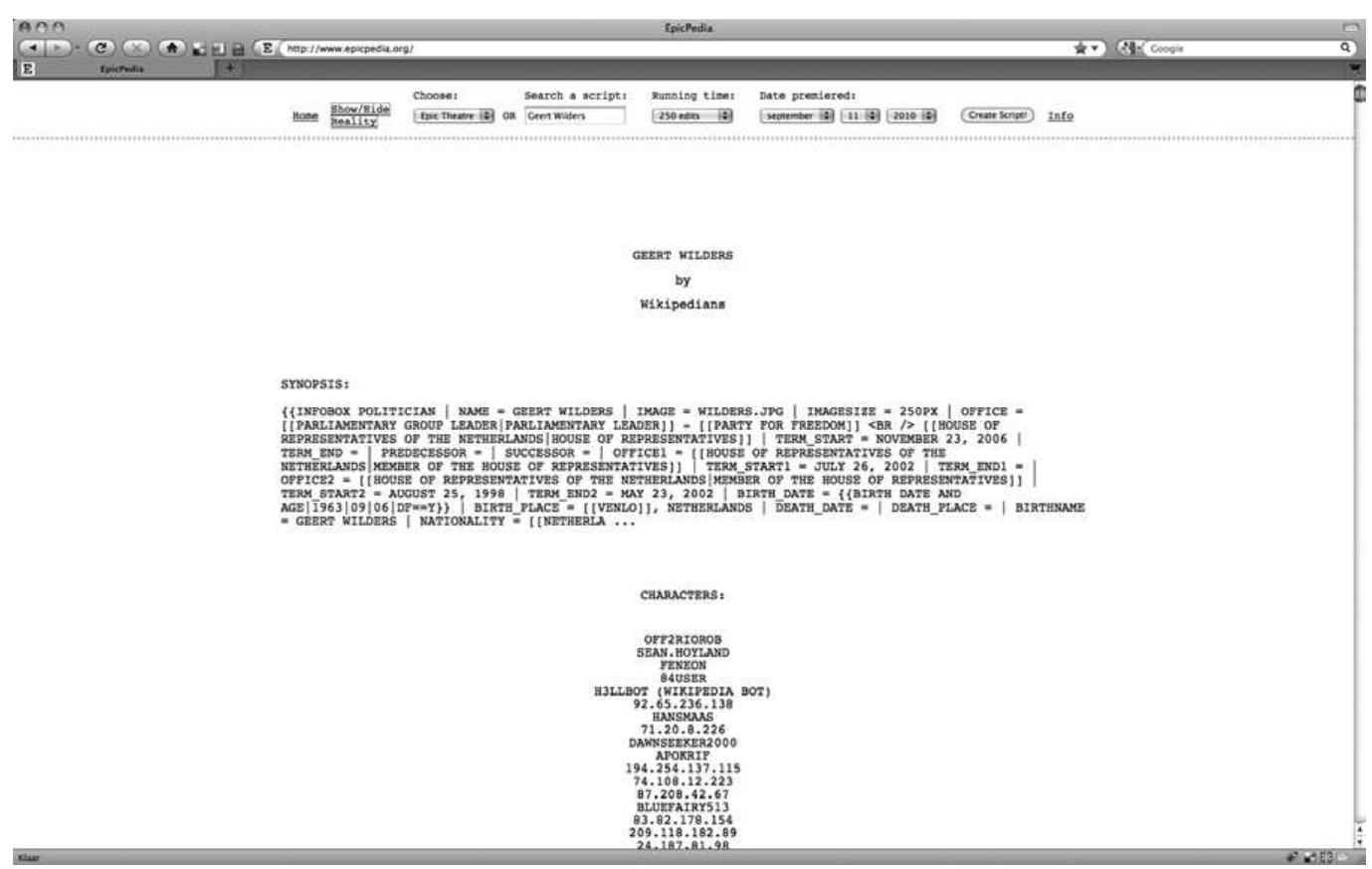 Figure 2: Epicpedia screenshot 