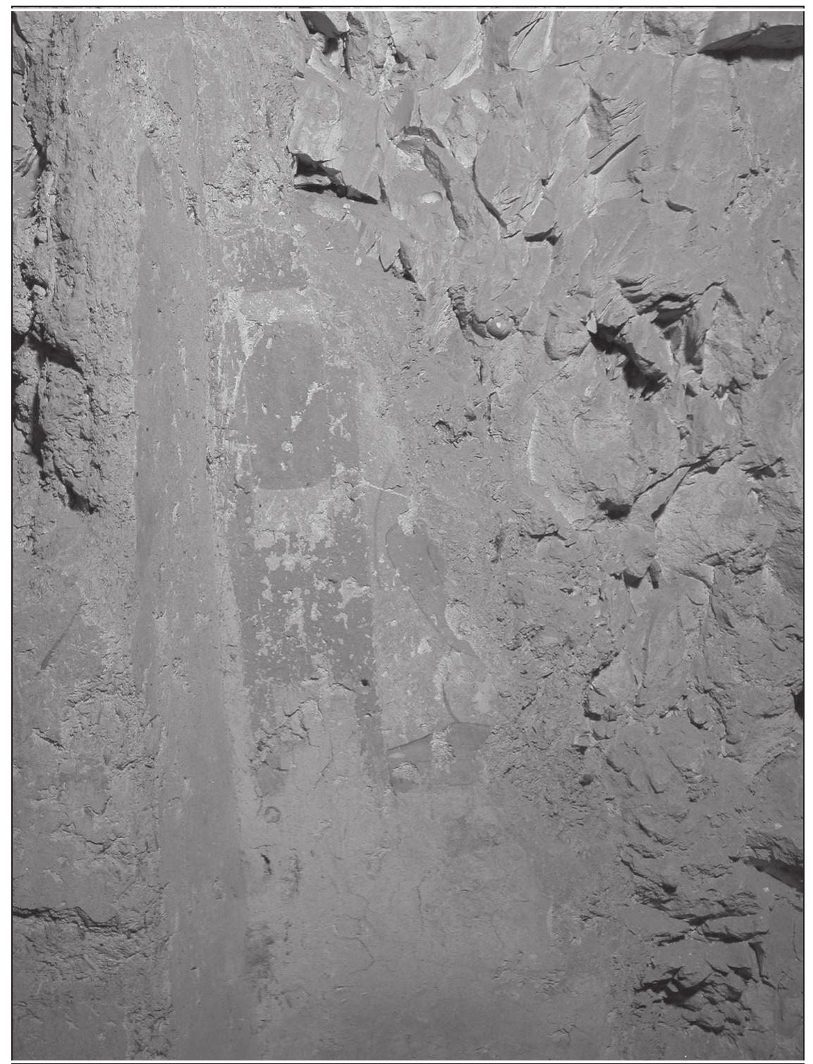 Fig. 4: TT122, First chapel, entryway, east side, detail. (Author’s photo) 