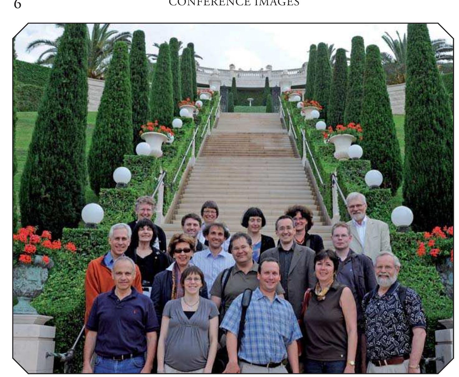 1. A group photo of the participants of the conference at the Bahai Gardens, Haifa 