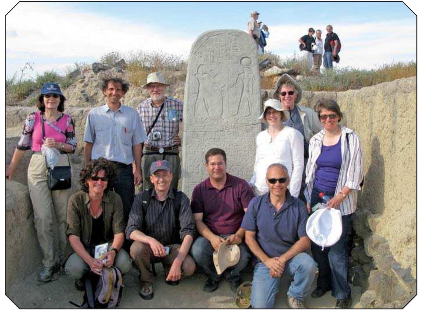 5. In front of Megiddo’s Late Bronze Age Gate  6. Visit of the participants to Beth-Shean, next to a replica of Sety I’s Stela 