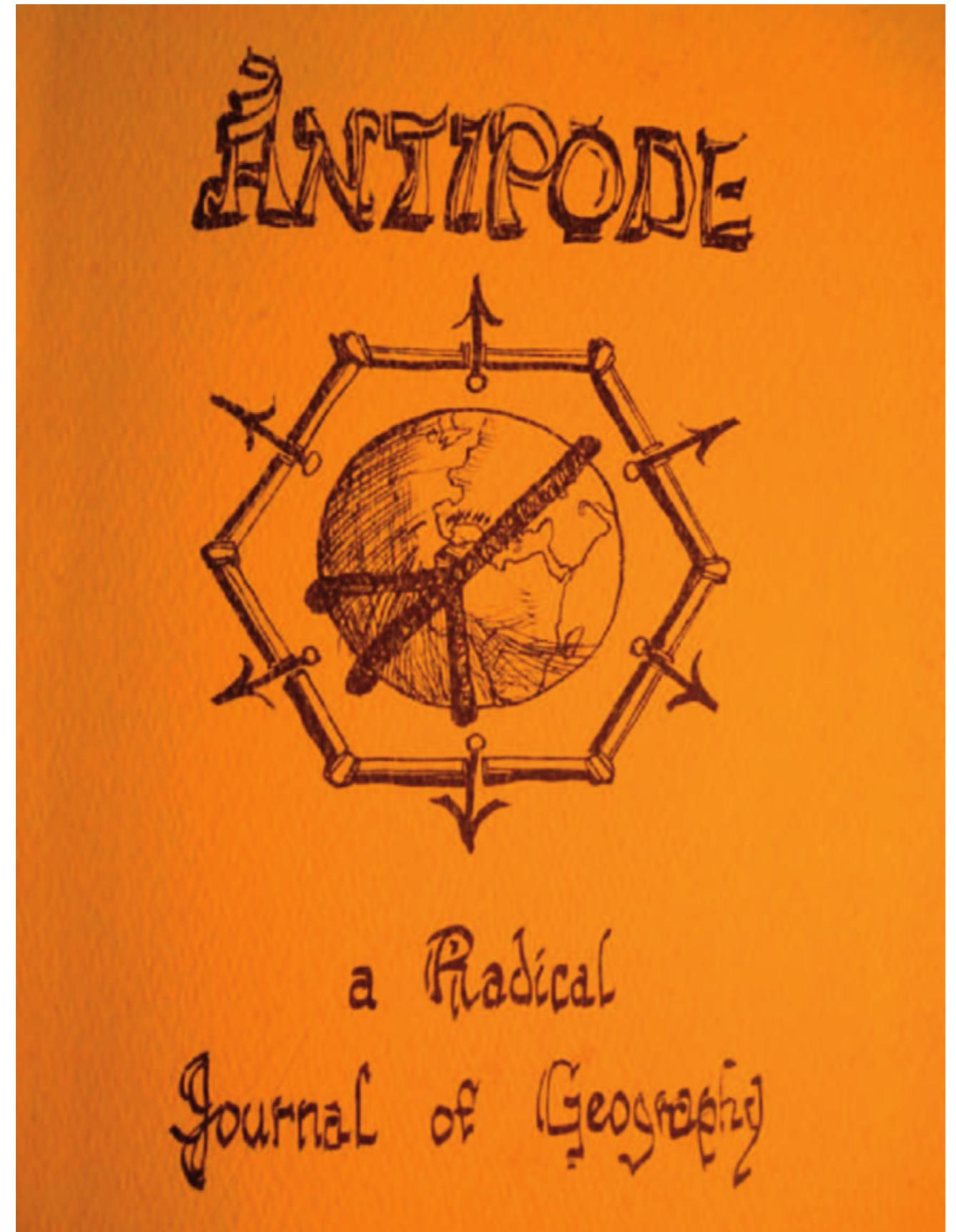Cover of antipode 1, 1969. reproduced with permission of