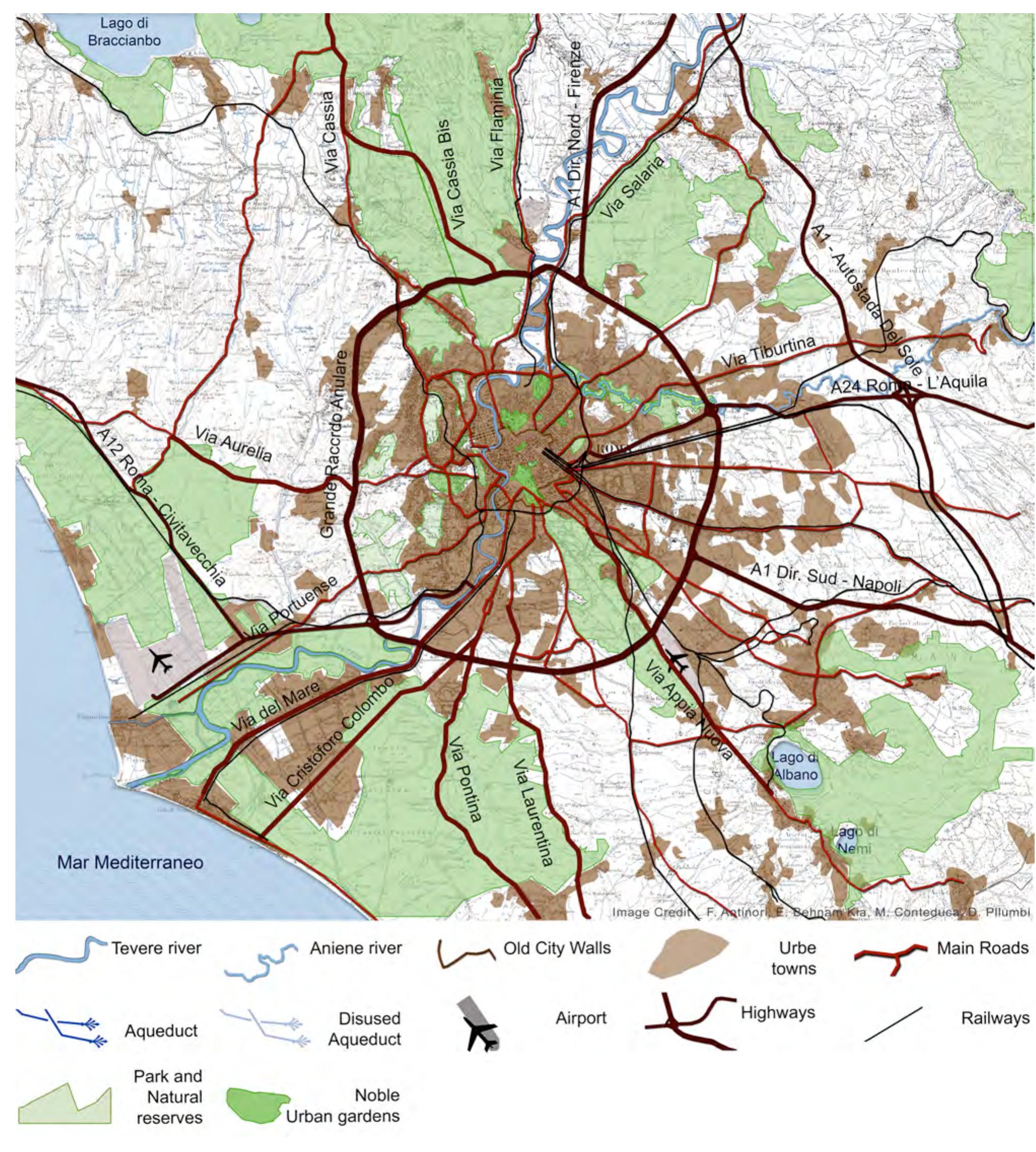PDF) Conformation and transformation of the urban landscape in Rome, image size:2041x2270