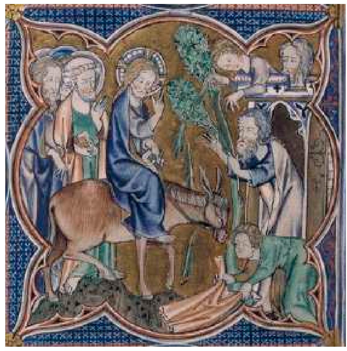 FIGURE 86  BL, MS Arundel 83Il, Psalter of Robert de Lisle, England, c. 1339, fol. 124v (detail) 