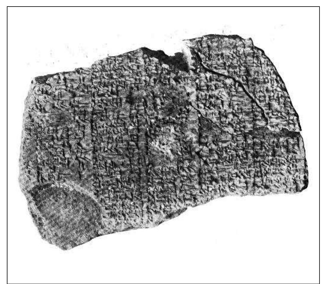 Ib 1537. tablet fragment (reverse) with an old babylonian