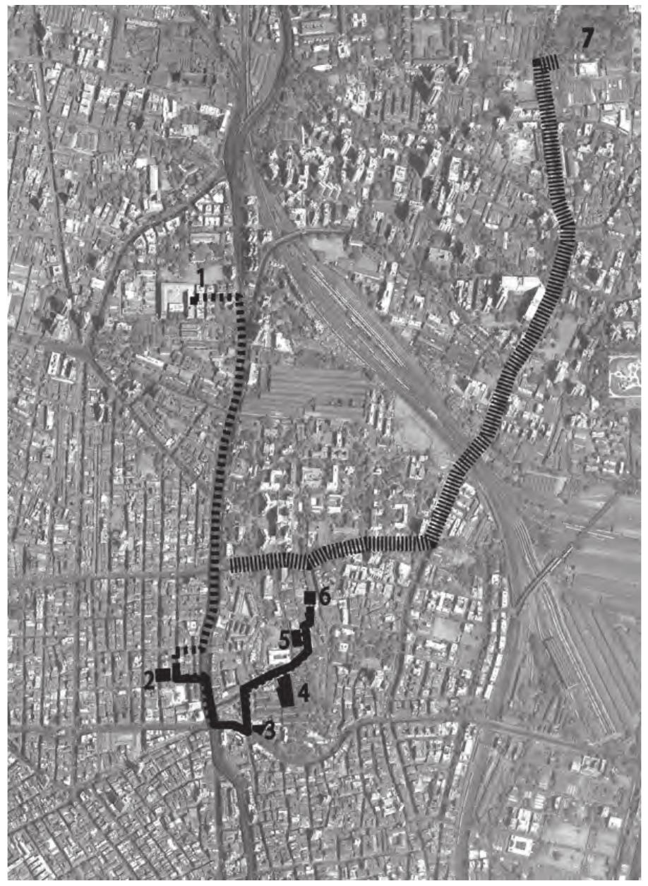 that owned or leased and managed agricultural lands. As many interviewees explained, when the Shi’i population increased and they gained confidence, the Iranians’ procession became the core driver of expansion for the Muharram pro- cessions during the 1960s and 1970s in the south of Mumbai. While Iranians initiated the proces- sion in the south of Bombay in Dongri, it was mainly other Ithna-Ashari Shi’as who expanded the procession. S. Safar-Ali Hussini, Jafar Najafi, Habib Nasser, Fairoz Shorki, and Zahir Abbas?® emphasised that the processions expanded based on or around the initial lranian procession or places; however, Iranians do not participate in the expanded procession, preferring to stage their own shorter processions, thus emphasising their own distinct identity. In other words, Irani- ans both integrated with other Shi’as at the same time as they practised their identity.  Figure 6: The route of major Shi’i processions in the south of Mumbai; the route of the Iranian procession is shown by the solid-line. (1) Mehfil-e Abol-Fazle Abbass, (2) Namazi Imambara, (3) Shushtari Imambara, (4) Iranian Masjid, (5) Amin Imambara, (6) Anjuman-| Fotowat, (7) Rahmat-abad Cemetery. 