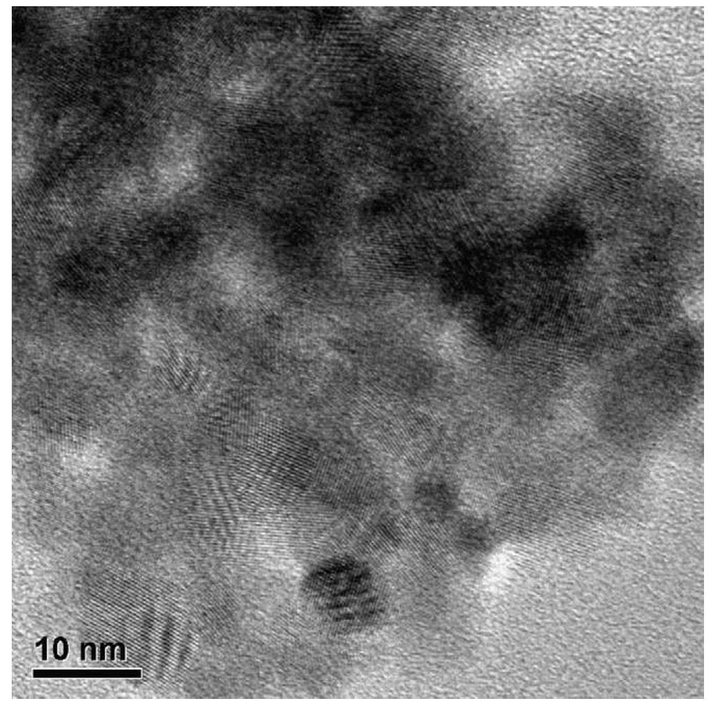Ph 12 sample tem image showing lattice planes.
