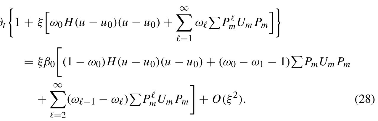 Substituting (26) into (18) and, after neglecting the convective term, integrating and rearranging terms leads to  As we are only interested in the time evolution of Q perturbed by the anisotropic 6, neglecting the convective transport is appropriate provided that the dimensionless 