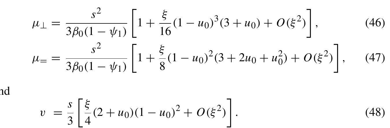 The above perturbative expressions are consistent with the more generalized result of Dickinson and coworkers [11,12], who also considered contributions from othe forms of taxis (e.g., haptotaxis, orthotaxis and tropotaxis) and kinesis. The use of th  pseudo-equilibrium solution for the cell angu since the validity of the approximated Fickian  ar density distribution is appropriat flux expression also requires the sam  time scale. When ug = | (6 = 0), (47) reverts to w= = s?/[3Bo( — w1)], whicl is the commonly known expression for bacterial random motility in the absence o  chemical gradients [28—30, 35]. On the other  hand, when ug = —1 (09 = 2), (47  becomes w= = s°(1 + )/[3Bo(1 — Wi)] + O?) = s°/[3BU — Wi) + O€?) which is in agreement with our previous study for the single-phase tumbling fre  quency [8,9]. For the case of small chemical gradients, the leading order of th  random motility coefficient is O(1), but the locity is O(&), indicating that the bacterial ran dominant for small gradients. Since € denotes  eading order of the chemotactic ve dom motility is always present and i the spatial chemoattractant gradient  the transport flux j, retains the same form as in the Keller-Segel model [24,25]. 