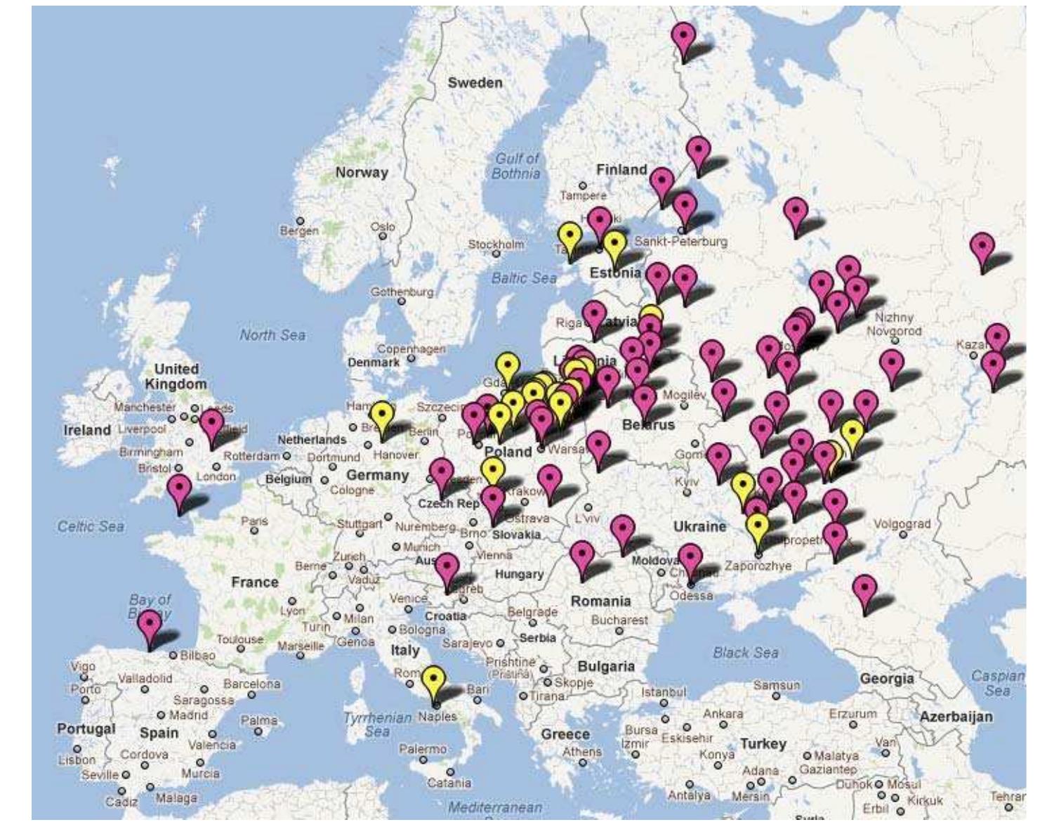 Furthermost Map 6. the map of the northern eurasian branch, depicting