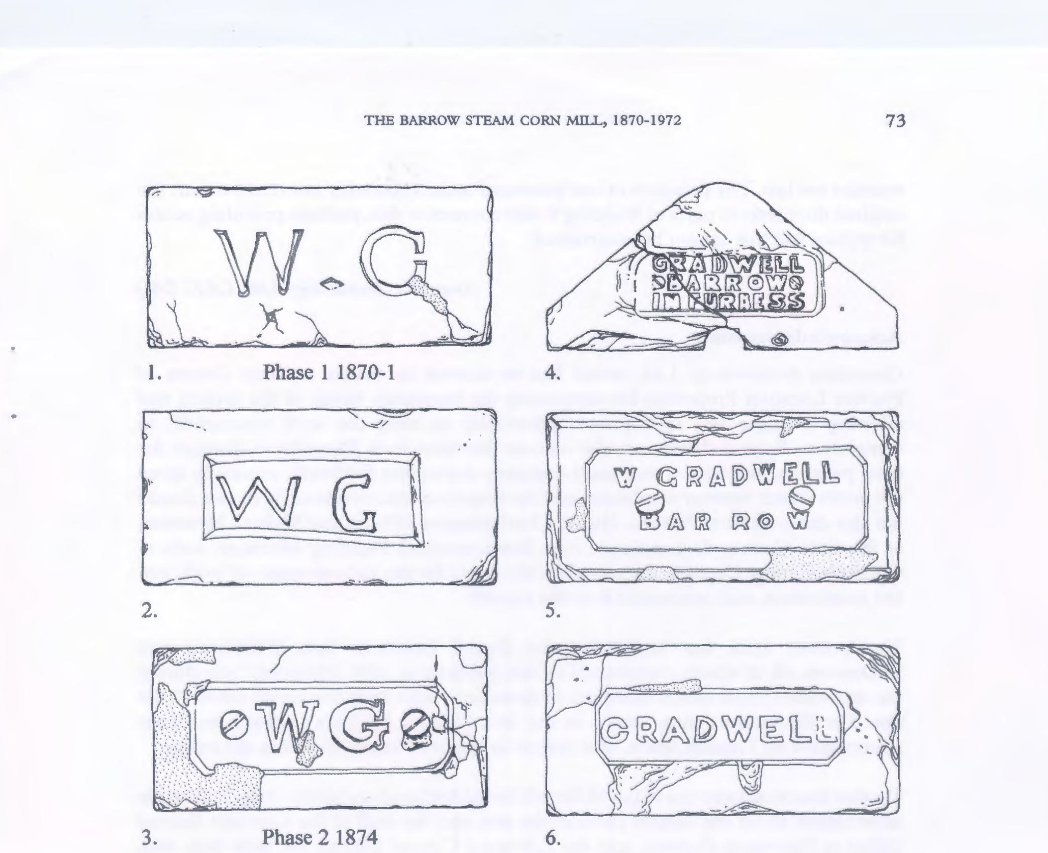 Fic. 12. selection of gradwell bricks at a scale of 1:4. the