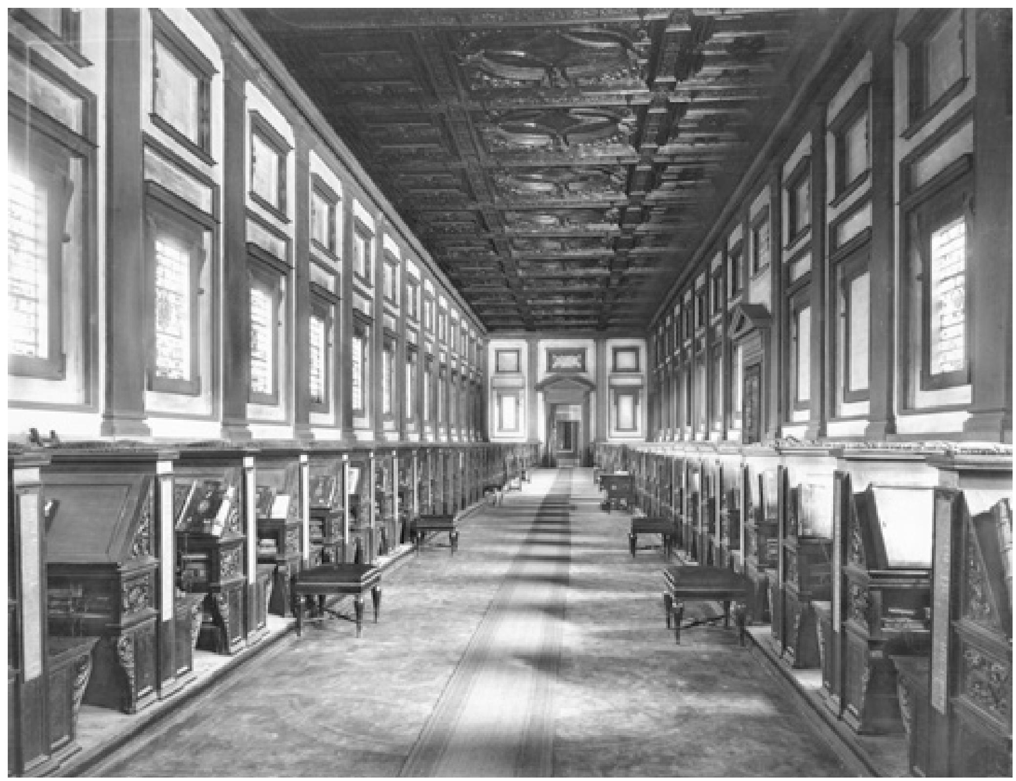 2. michelangelo, laurentian library, reading room, florence