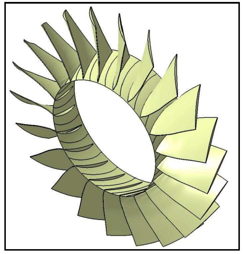 1 cad model of naca transonic axial compressor rotor [13]