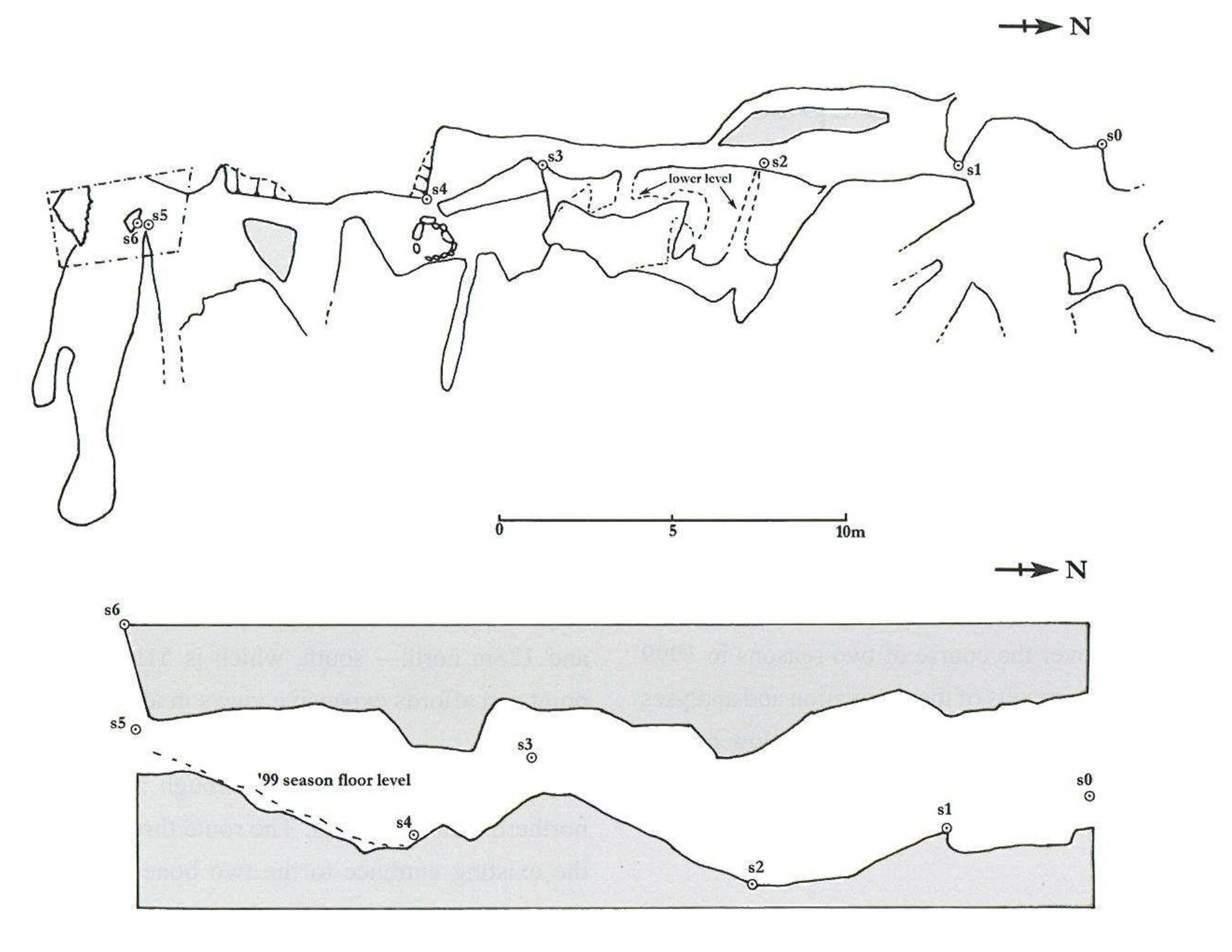 Complex Cave System Layout Plan of the southern end of the cave system
