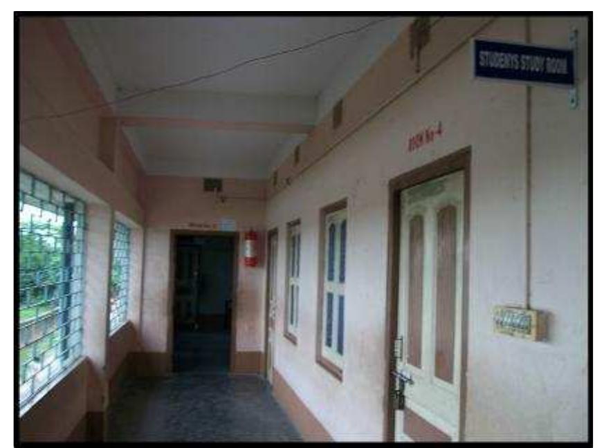 Corridor of the 1st floor; same for the 2"? floor & for ground floor, students’ study room is  ranlaran hy Uactal In rcraaraqn’c rnnm 