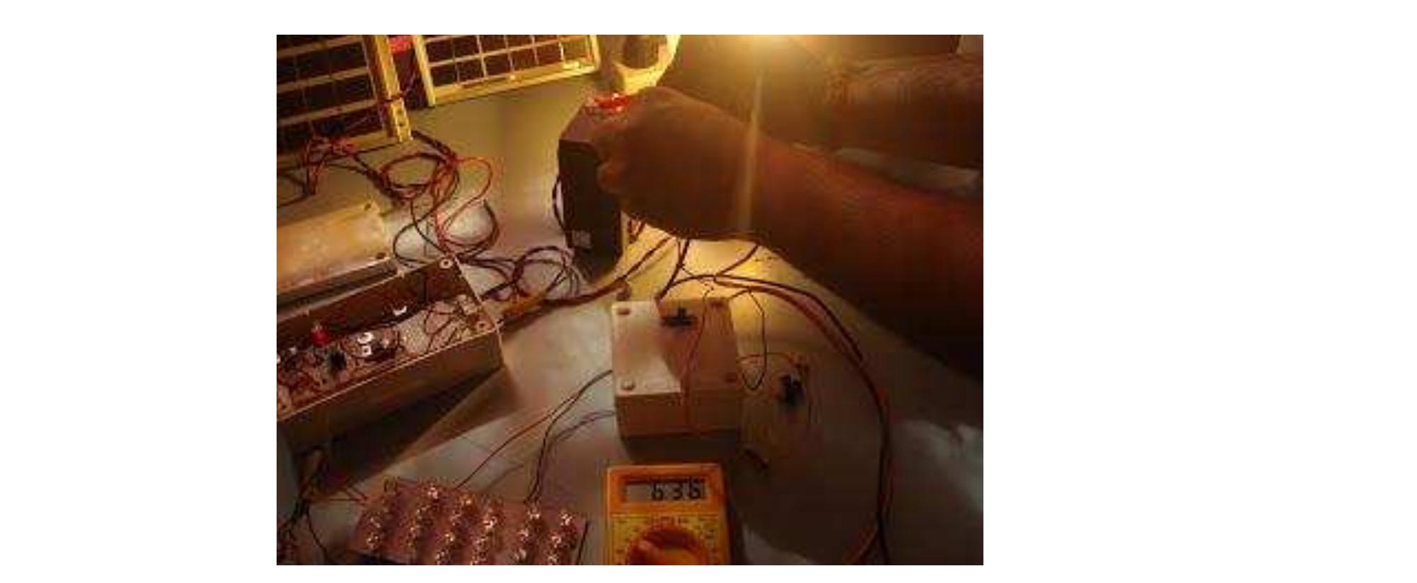 3. Here is the multi-meter reading. It shows that the battery-voltage is 6.36v. and because of that the RED LED is blinking.  