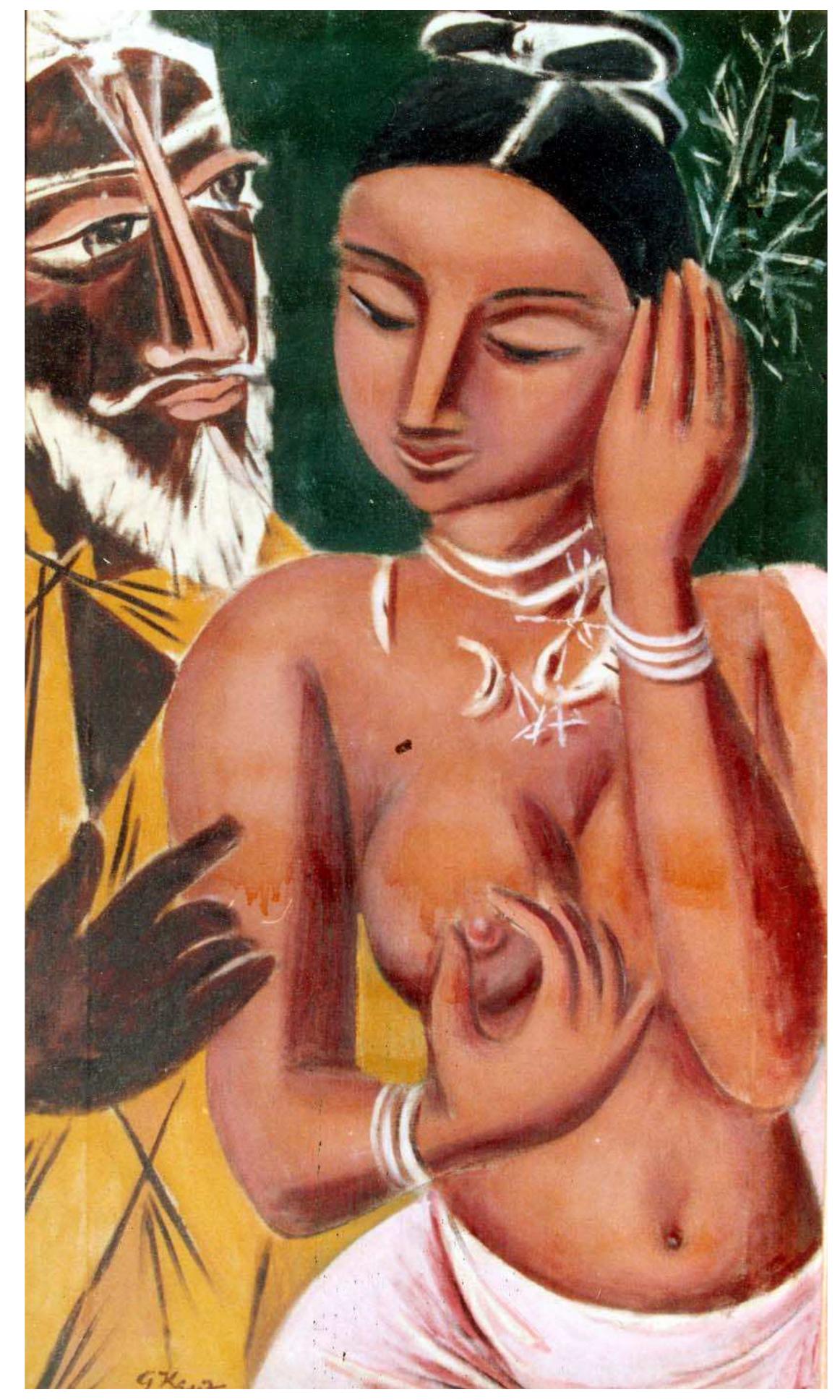rig. + George Keyt, Still Life with Jain Head  Oil on board, date unknown  Photograph courtesy of The Sapumal Foundation, Colombo  approaches which flourished in France in the late nineteenth and early twentieth centuries, giving rise to a distinctively Sri Lankan modernist art. Of the members of the ’43 Group, George Keyt can be considered the most well-known Sri Lankan mod- ernist, whose work combined a modernist idiom rooted in a “Cubism-like” pictorial language with orientalist themes, motifs, and moods. His works played a pivotal role in the popularization of modern art in Sri Lanka. If Keyt is to be considered the “Orientalist visionary” in the ’43 Group, then the works of Justin Deraniyagala and lvan Peries represented the two extremes of 