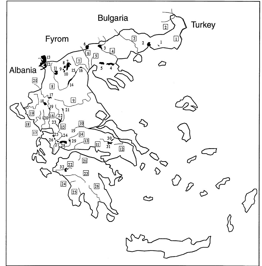 The environmental state of freshwater resources in Greece (rivers and lakes