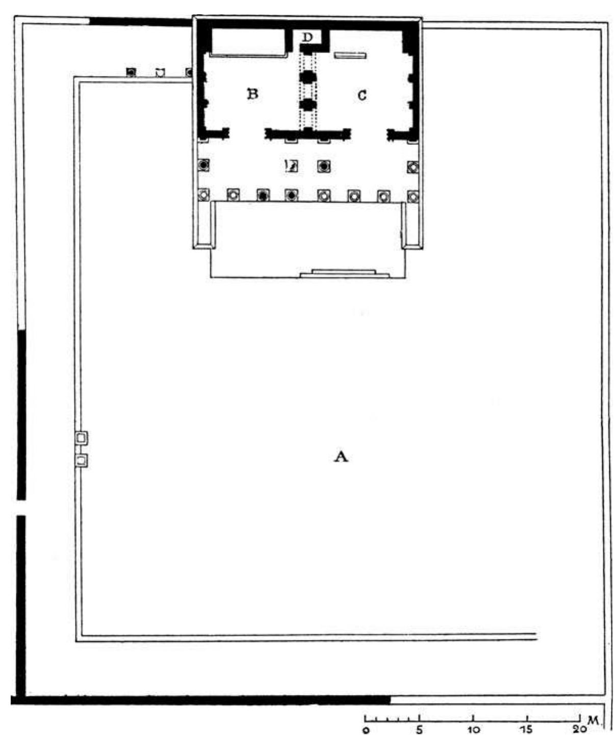 Lambaesis: plan of capitolium (s. gsell, les monuments