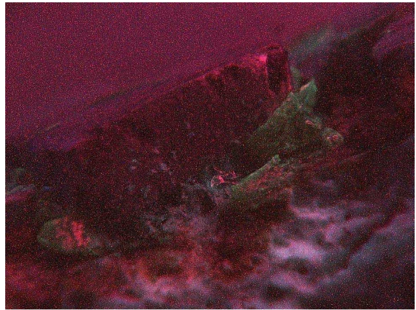 Fig. 7: The same picture as figure 6 under UV light. Copyright C2RMF. 