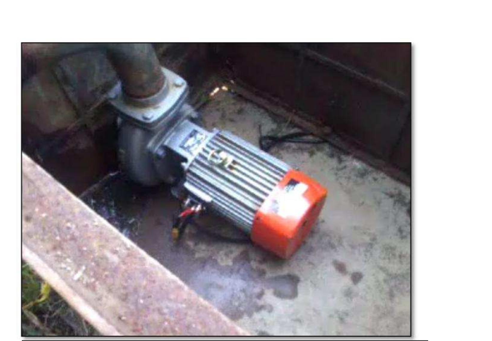 The pump is in working status and delivering water to the corps lands  Rating plate of the water pump has shown here.  Inverter is setup and connected to SPV array 