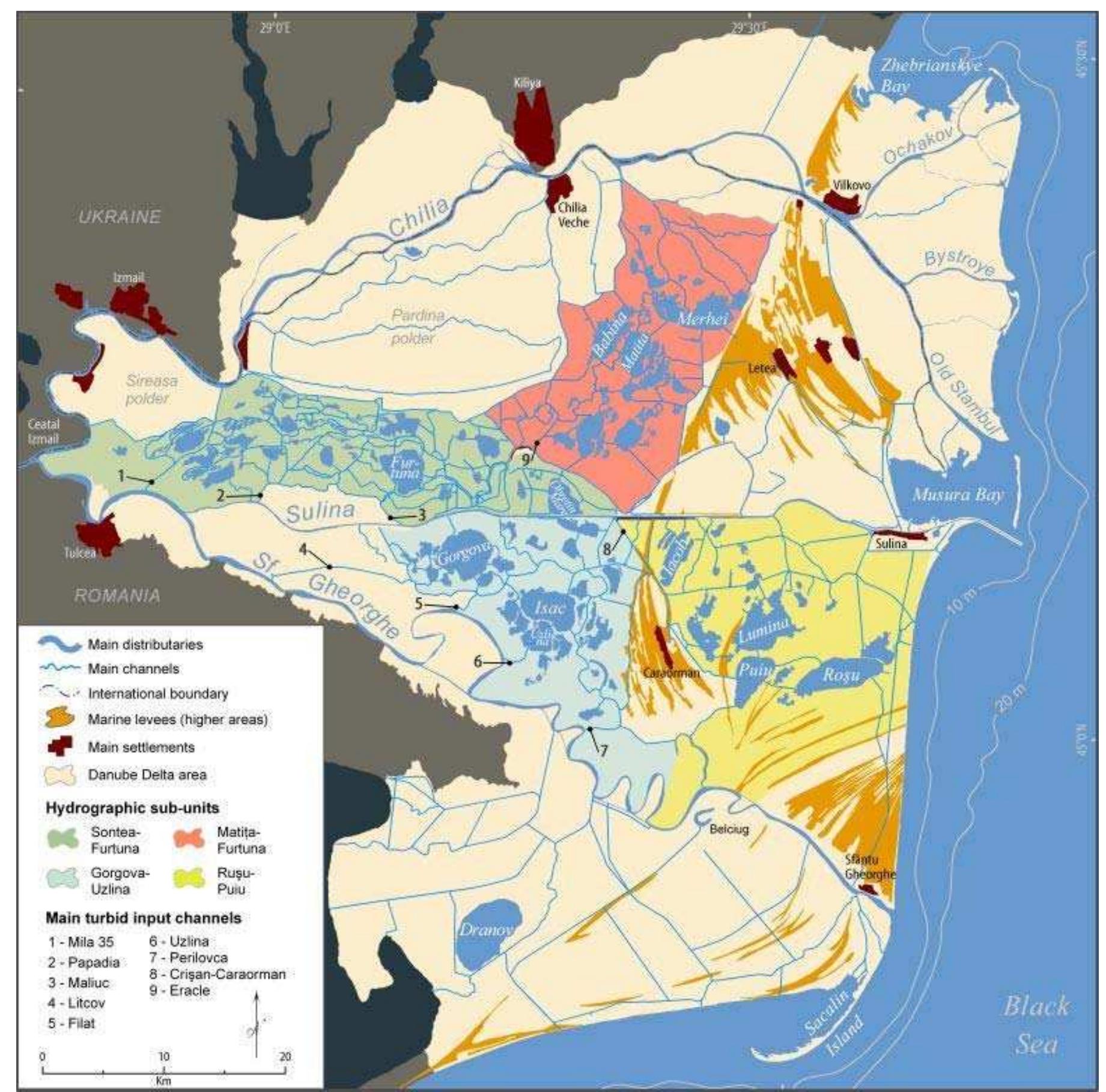 Lake Inflows Channels Figure 2 - from Turbidity retrieval and monitoring of Danube