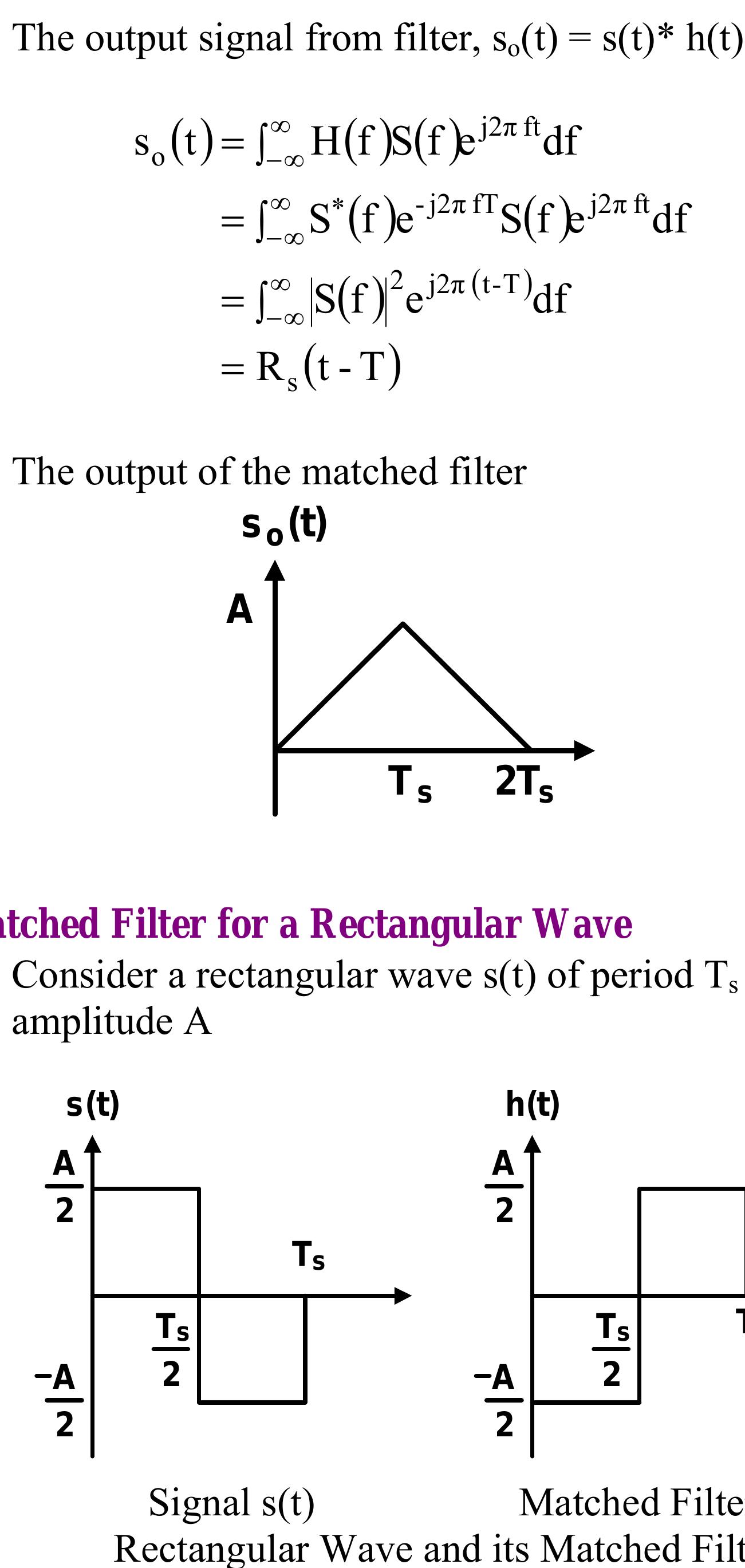 (PDF) ELEC3540 Lecture 9 Matched Filter