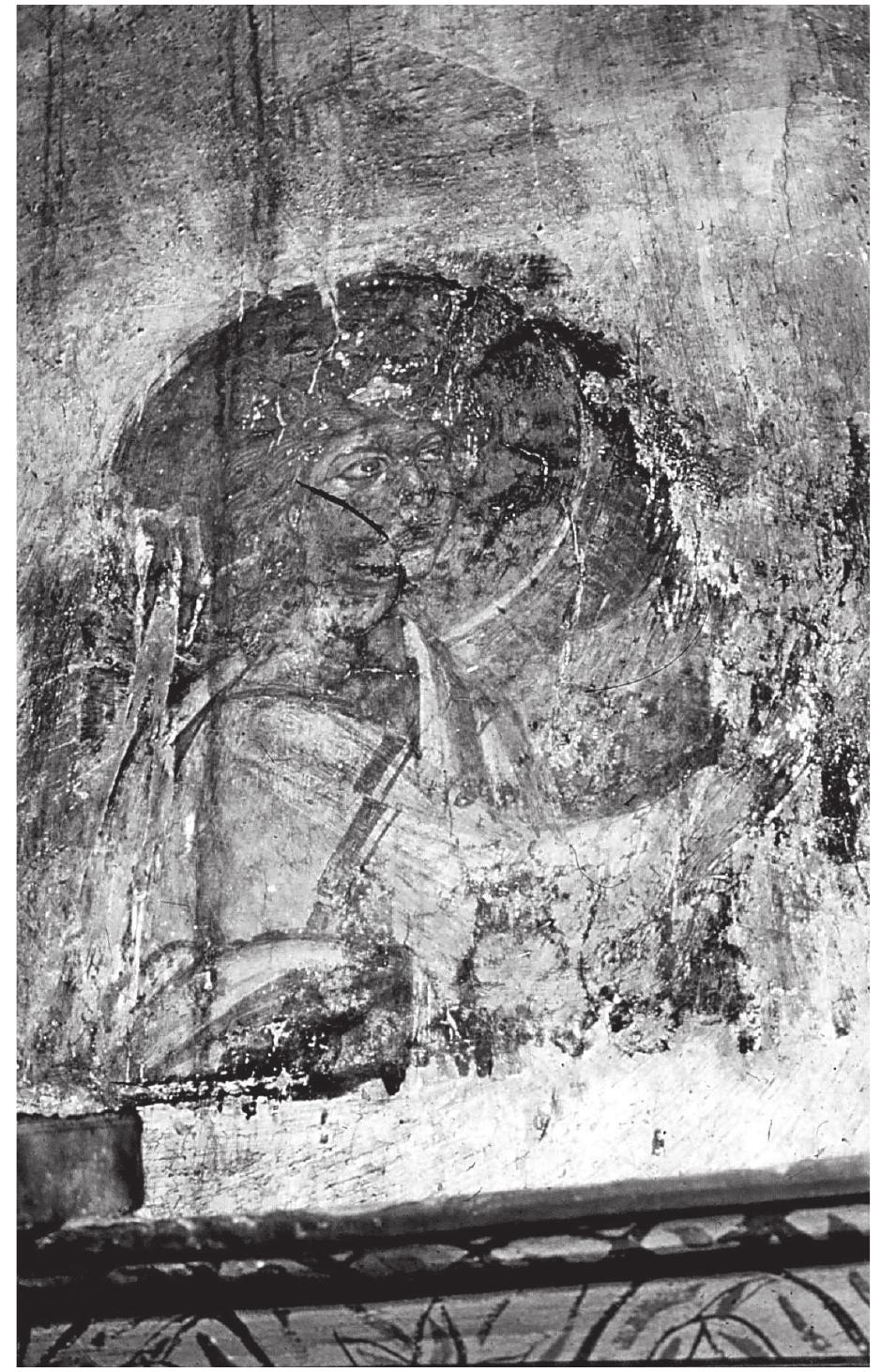 Fig. 2. Floka, monastery of Heimatissa, Annunciation, Archangel Gabriel, detail  21S, Kalopissi-Verti, Zapatnpijoeic atny erovoypagia tov  ayidwv o¢ exkdnoies tug Mavyc: Metapoppwon-lhatwrépa- Oconatopec-Awpytéc, in: IIpd@to Lvumdoio PoCavtwis Kat 