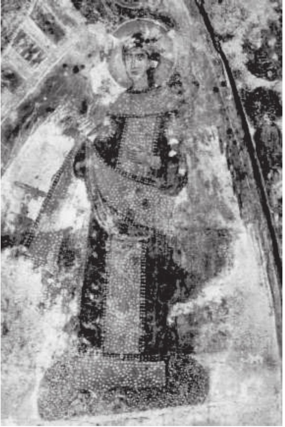 Fig. 8. Kato Kastania, Taxiarhes, Virgin Mary Enthroned, Angel, detail 