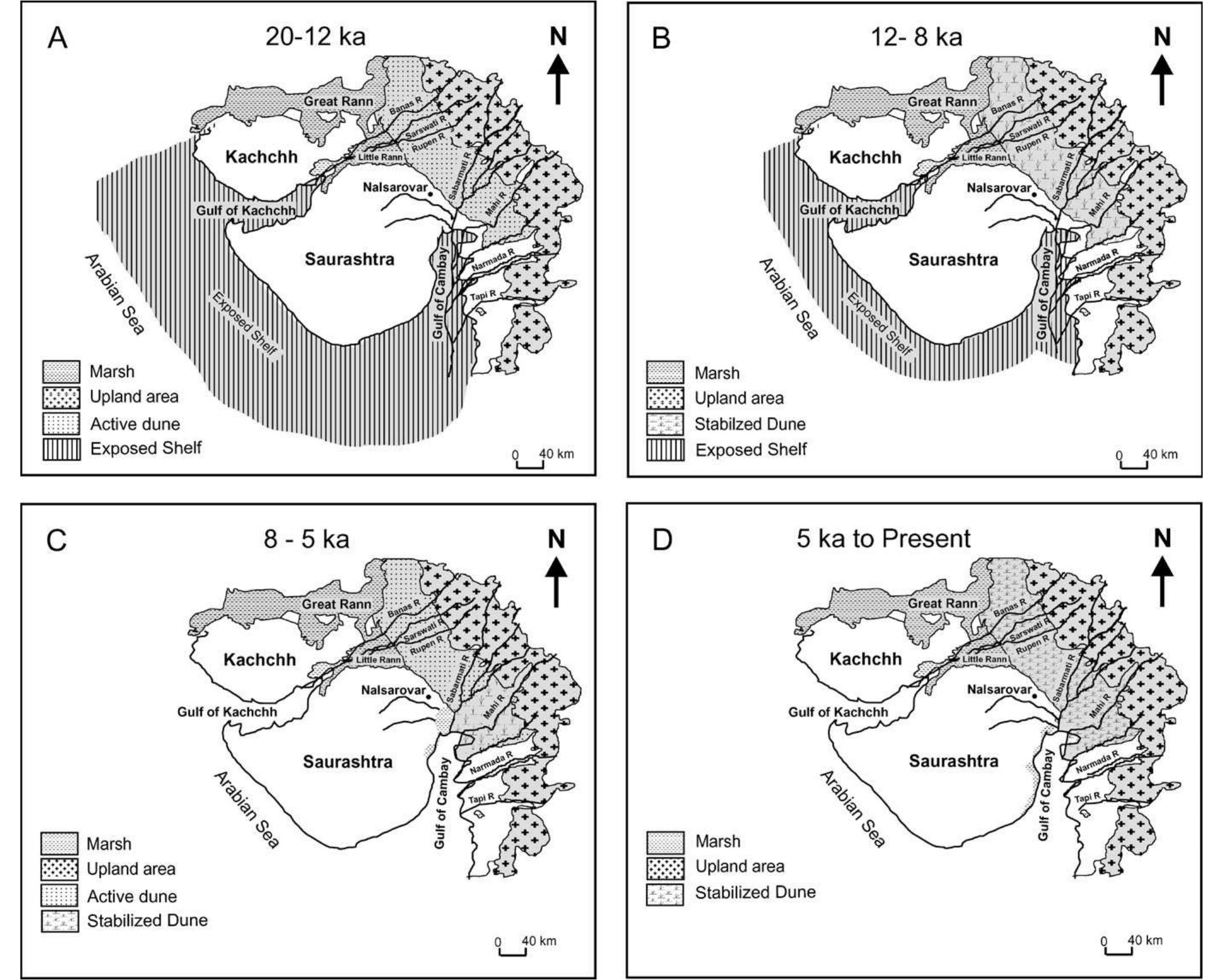 Sequential evolution of the southern margin of thar desert