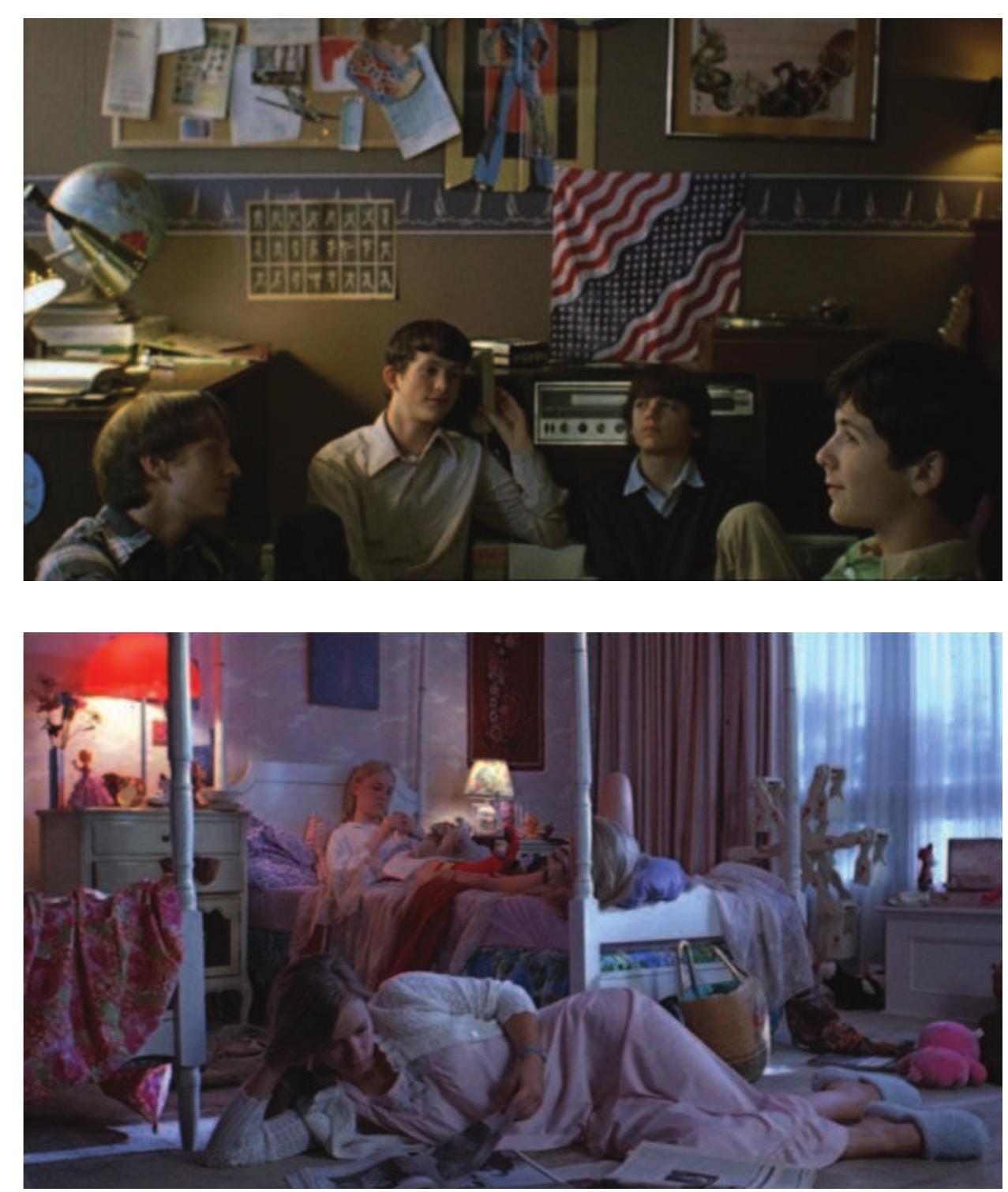 Figures 2-3: The boy’s bedroom and the Lisbon girls’ bedroom.
