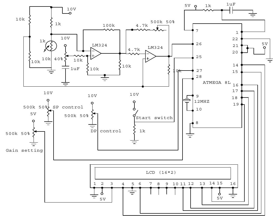 Complete connection diagram for bp measurement and