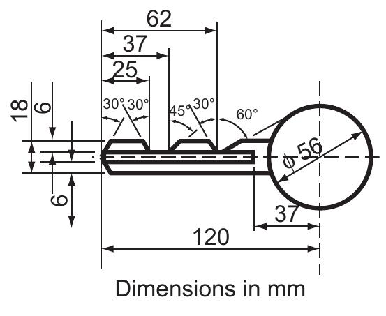 1. (a) draw the simple key shown in fig. 1 full size.