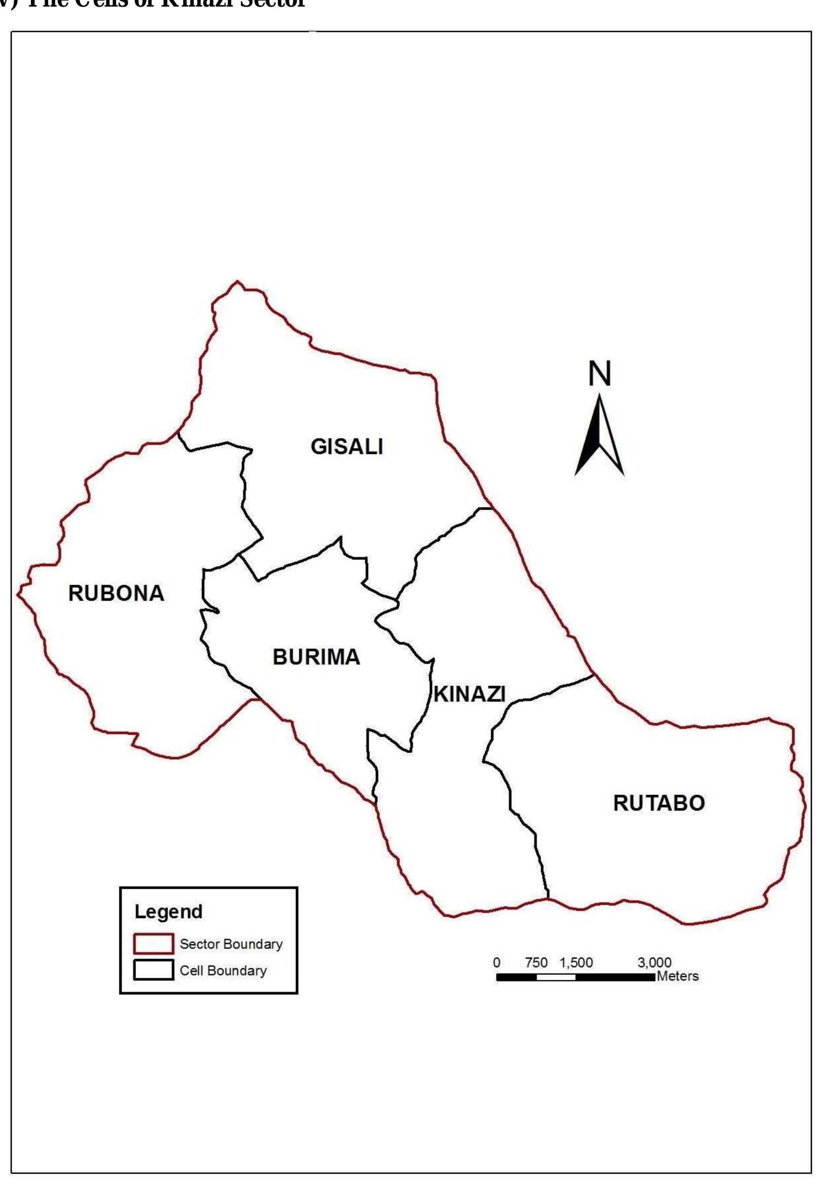 Administrative map of kinazi sector