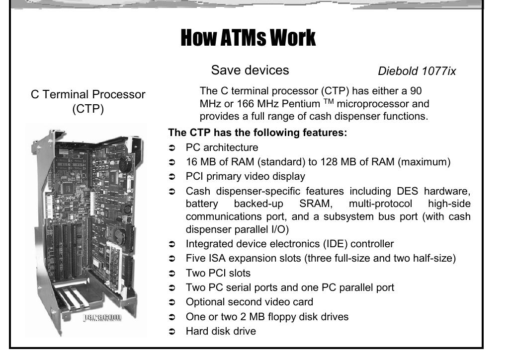Figure 8 - from How ATMs Work Automated Teller Machine (ATM)