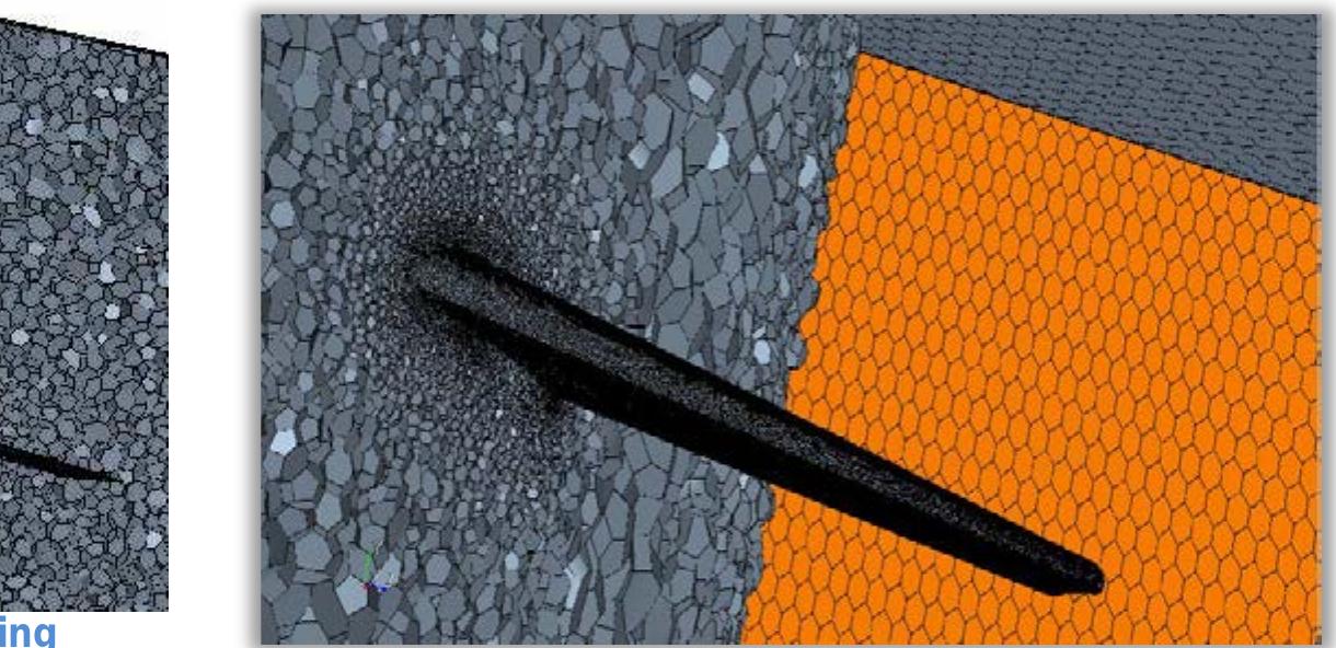 Discretise -2 zoomed-in mesh cells the new technique of meshing within