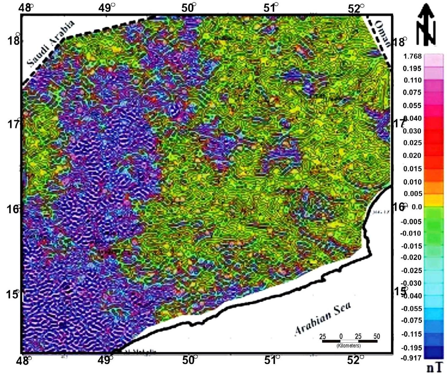 High-pass filtered rtp map (frequency cut-off 0.01