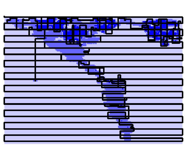 More than 21,000 cells of a complex seabed topology 