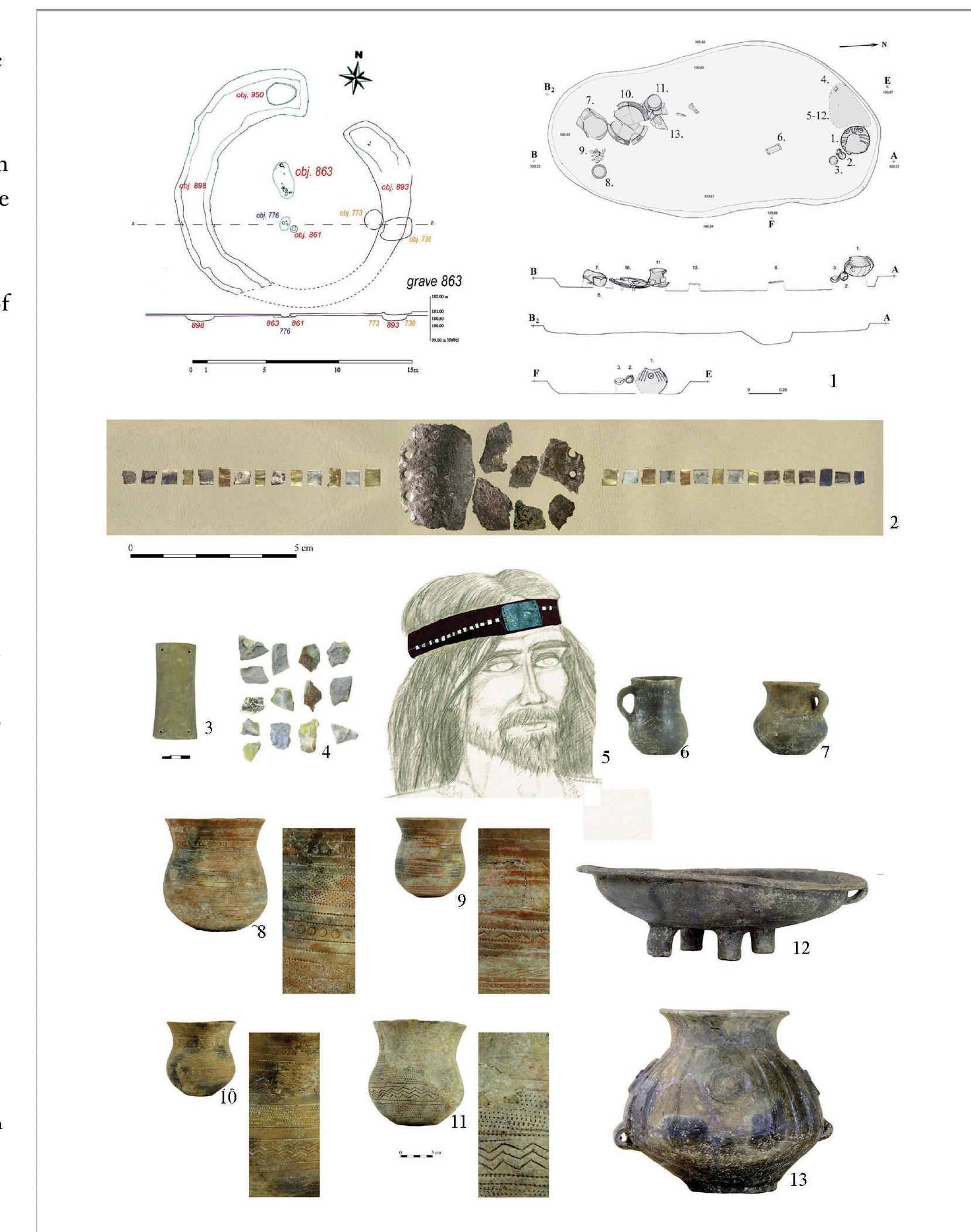 of ten post-structure houses of arched sides of west- the Budakalasz—Csajerszke cemetery had an interior were uncovered (Endrédi 1992, Endrédi et al. 2010, print), while the circular ditches around the graves of fragment of both the settlement and the cemetery Szigetszentmiklés—Fels6—Urgehegyi déilé was 4-5 m,
