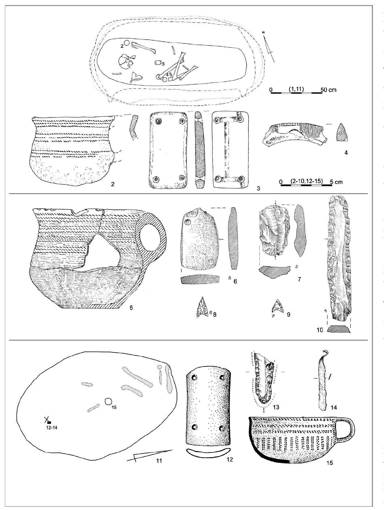 Kietrz, Gtubczyce district, Site D, Grave 102 (Fig. 2:2; Huta-Mogila, Site 53, Krakéw district, Grave 11/63 (Fig. are known from the following sites: Krakow-Nowa