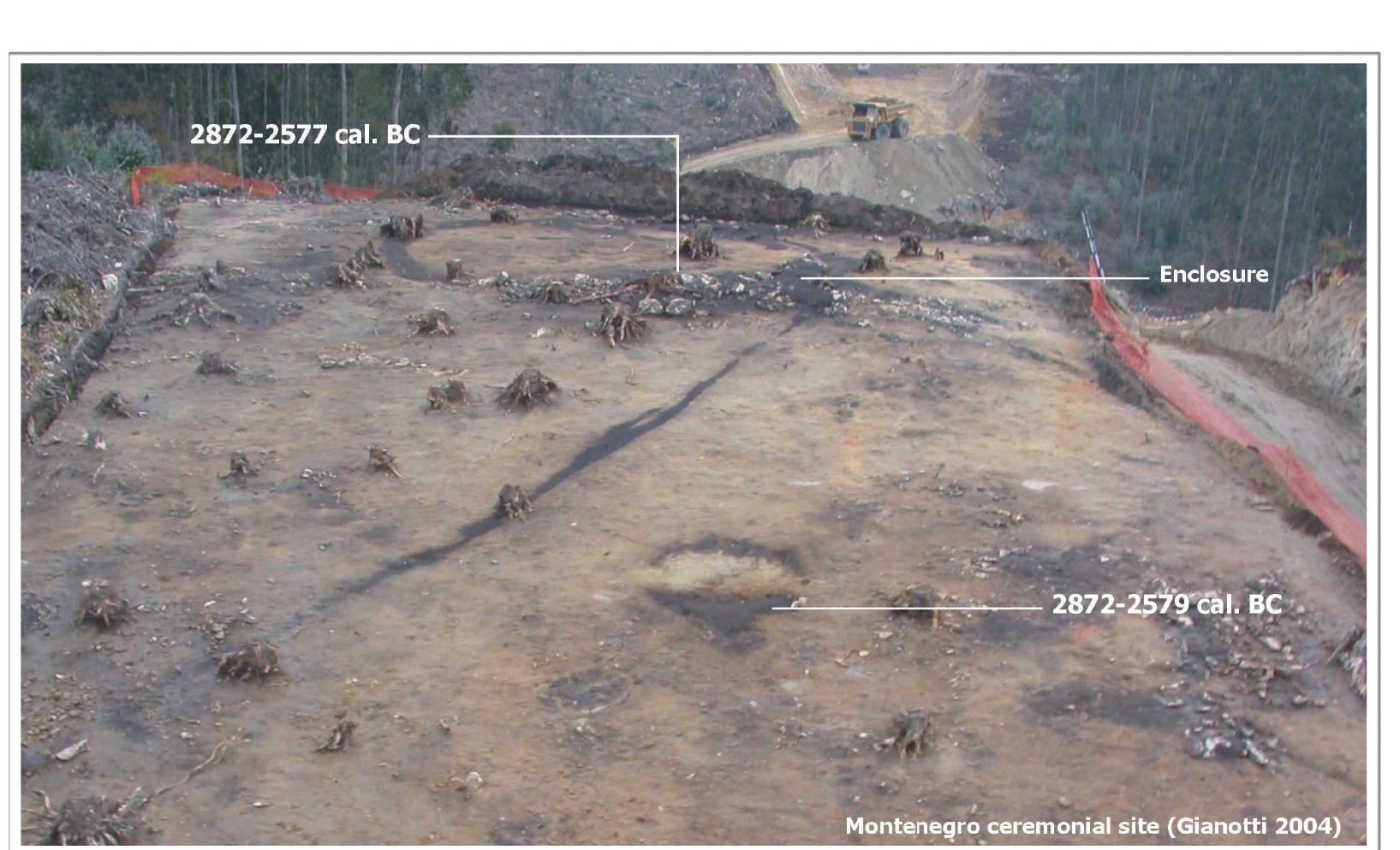 Figure 2. Requean site. Example of an open-air site from the Late Neolithic, in which two fragments from a bell-beaker vessel were found in a superficial level (Gonzalez 2000)