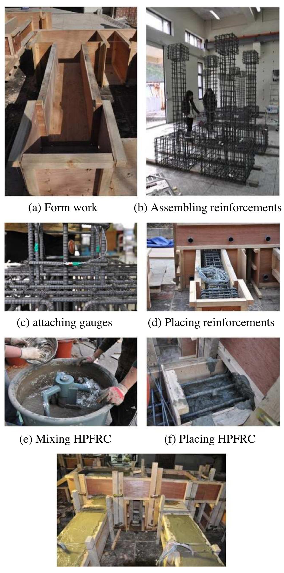 Column Work Process Manufacturing process of column specimens.