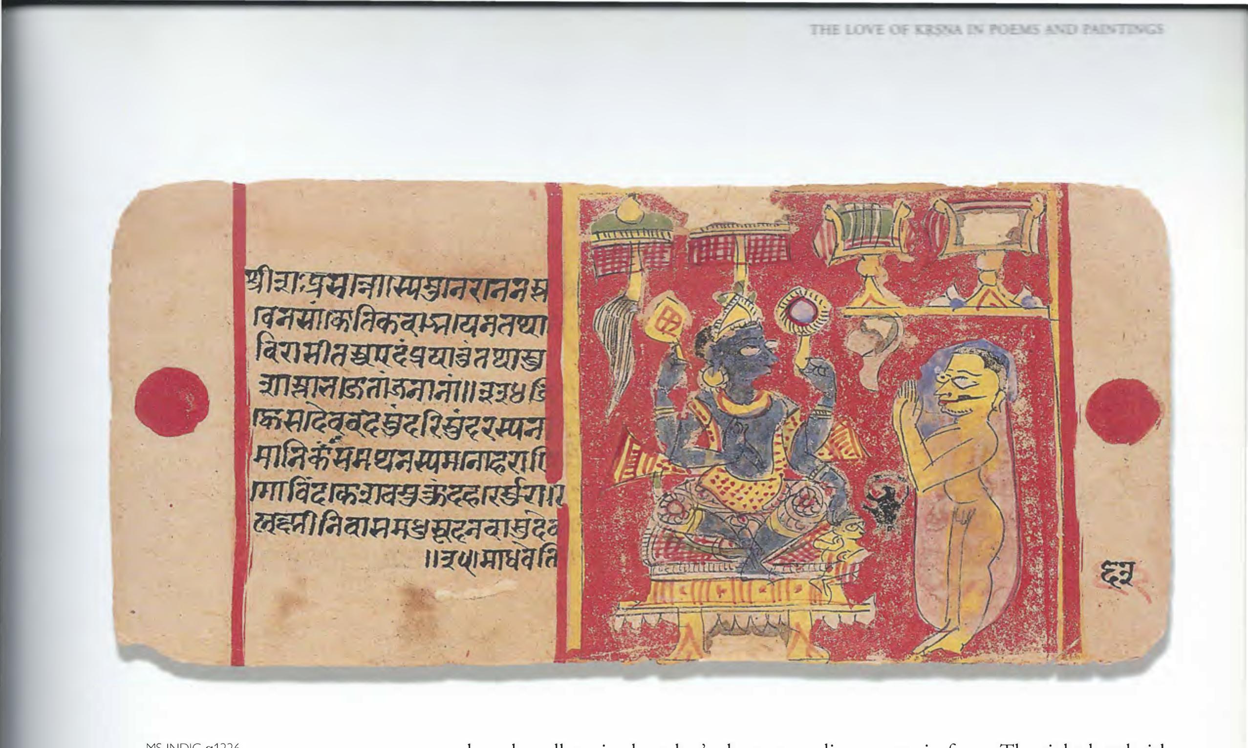 enormous earrings. Krsnas mother seems unable to prevent herself from offering 