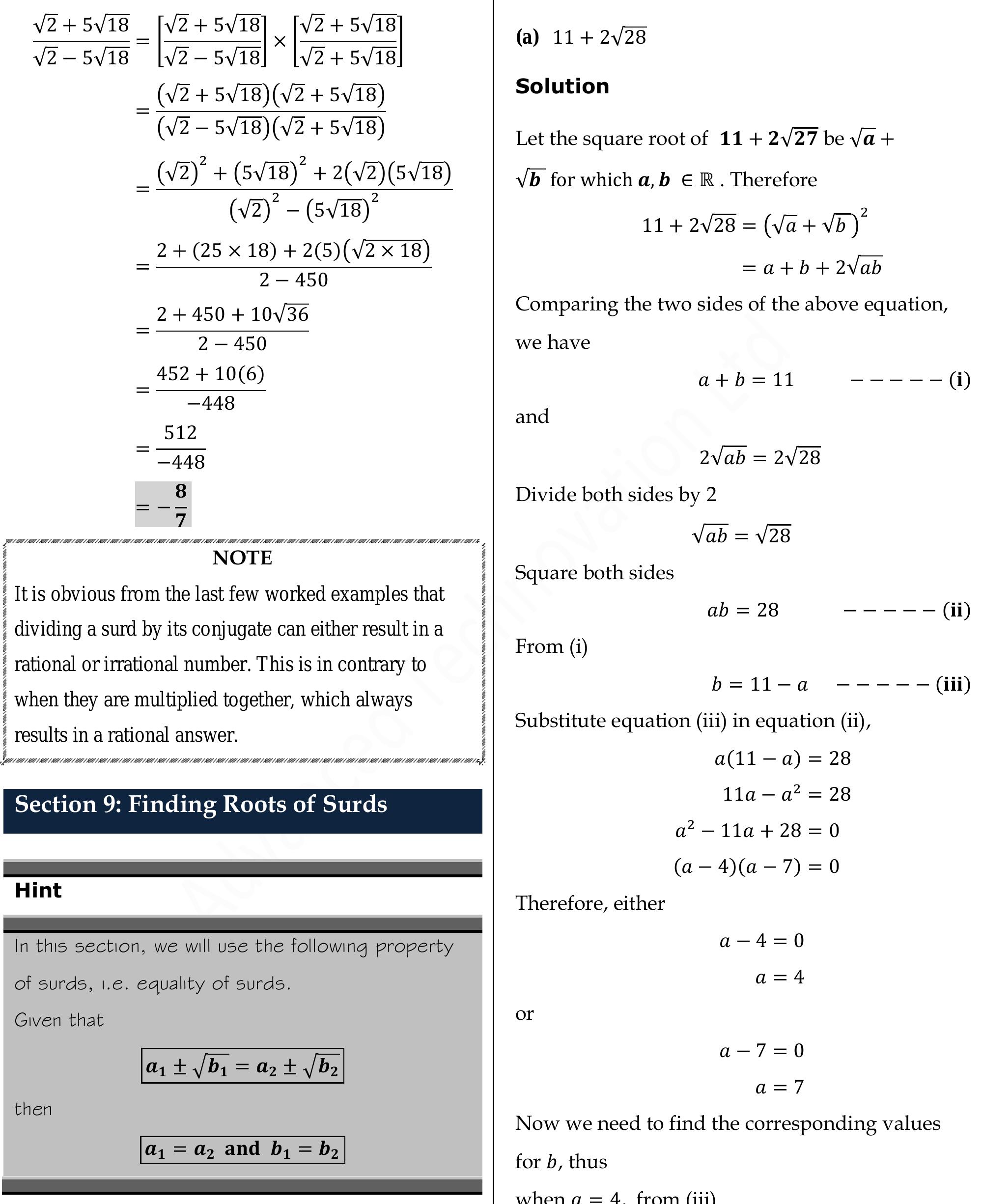 Solution 20) find the square roots of each of the following
