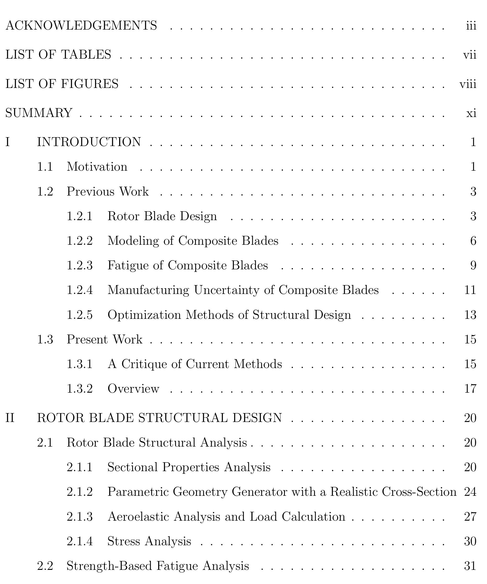 Table 1 - STRUCTURAL DESIGN OF COMPOSITE ROTOR BLADES WITH