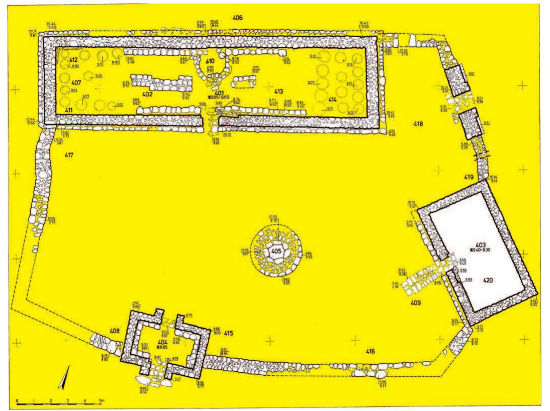 The third structure, labeled “the lateral room,” was probably a service or storeroom used by the priests. A paved path led to its entrance, in which again a stone socket for securing the hinge of a door was found. No installations or finds indicating the func- tion of this room have been discovered. 