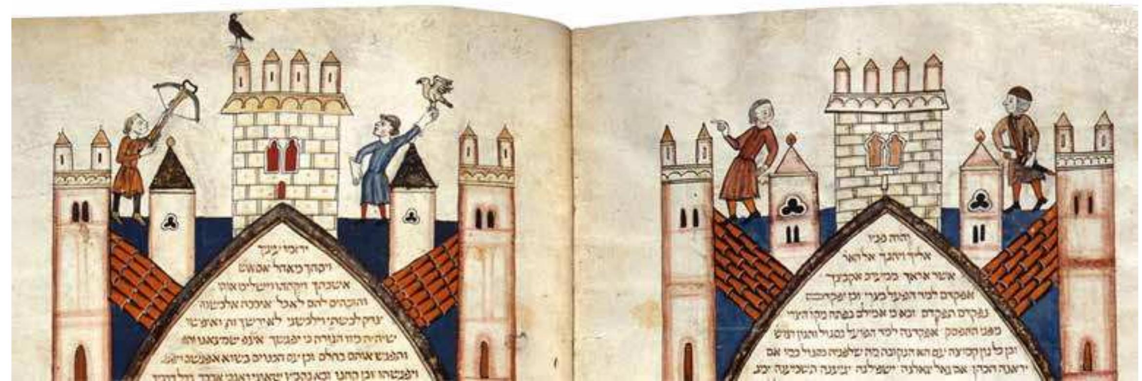 Frcure II. Bible, Spain, Cervera 1299-1300, Lisbon, Biblioteca Nacional de Portugal, Ms. IL.72, fols. 444-445 (Biblioteca nacional de Portugal). 