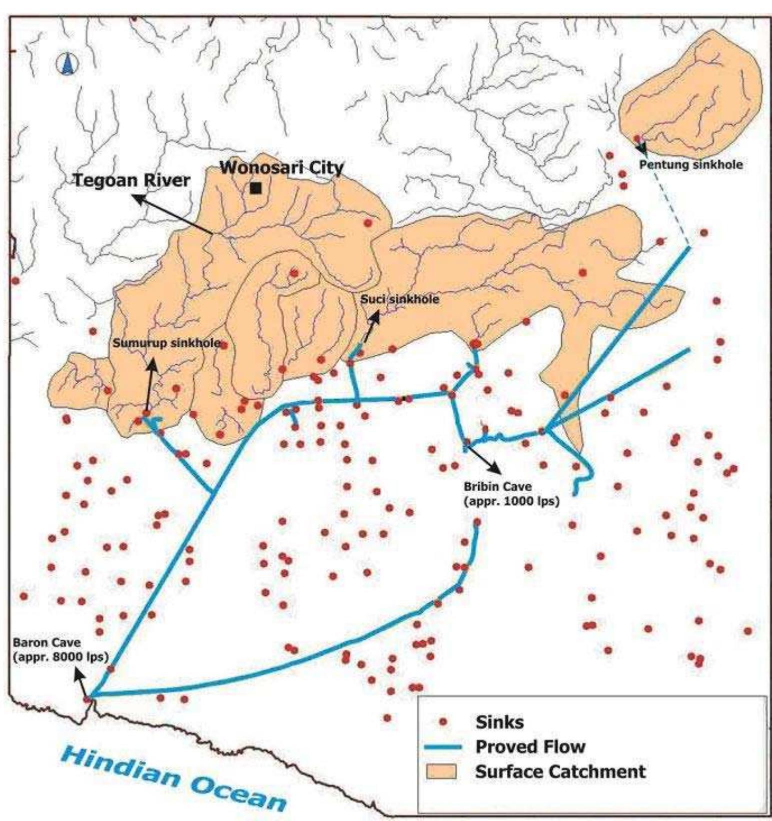 Possible recharge of bribin-baron underground water system