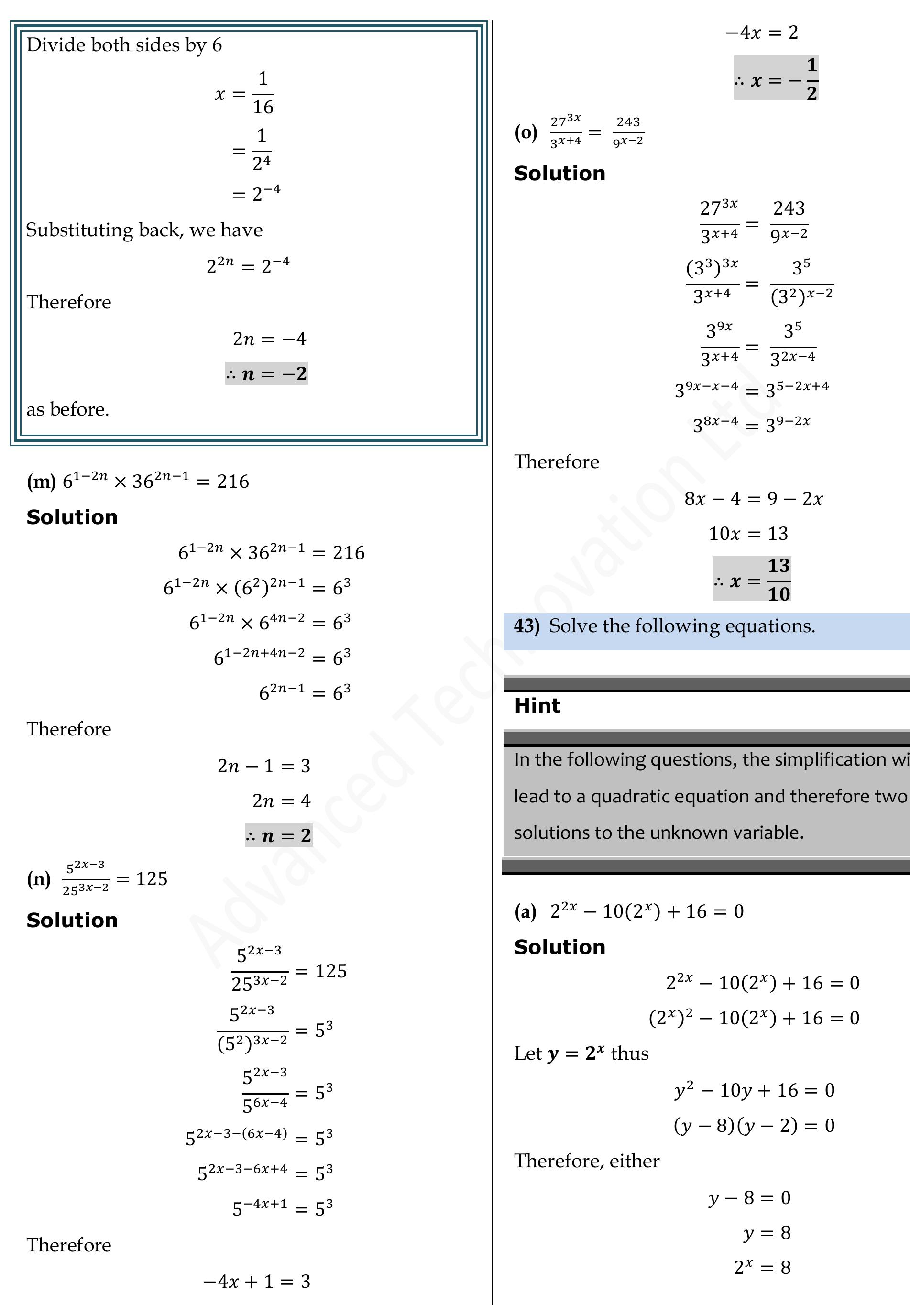 Figure 41 - from Indices & Logarithms Explained with Worked