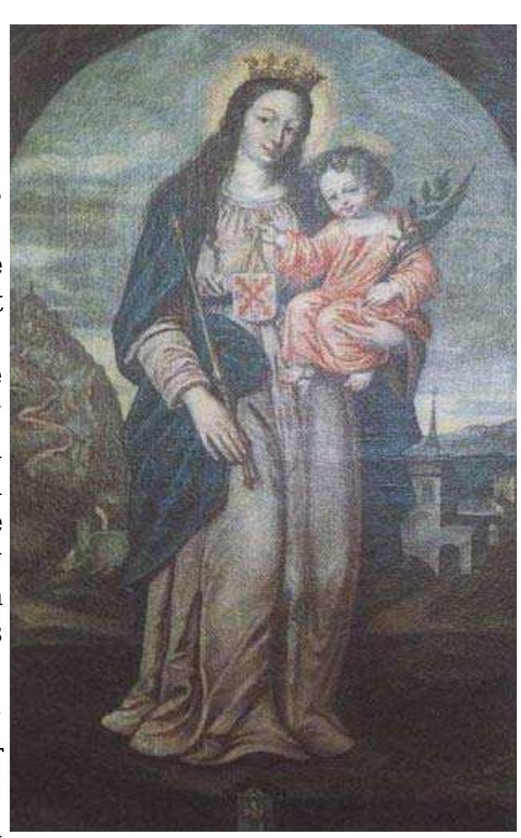 In 1654, Philip IV of Spain negotiated with the emperor to exchange Besancon for Frankenthal, a small city in the Palatinate. The Spanish aim was to suppress the enclave in order to get a unified territory, easier to rule, to control and to defend. The inhabitants of Besancon, reluctant to relinquish their imperial status, found it hard to accept their integration into the Franche-Comté, so the Spanish rulers had to develop an important propaganda to convince them. Therefore, this painting seems to be a rare example of the association of the Burgundian cross with Besancon. 